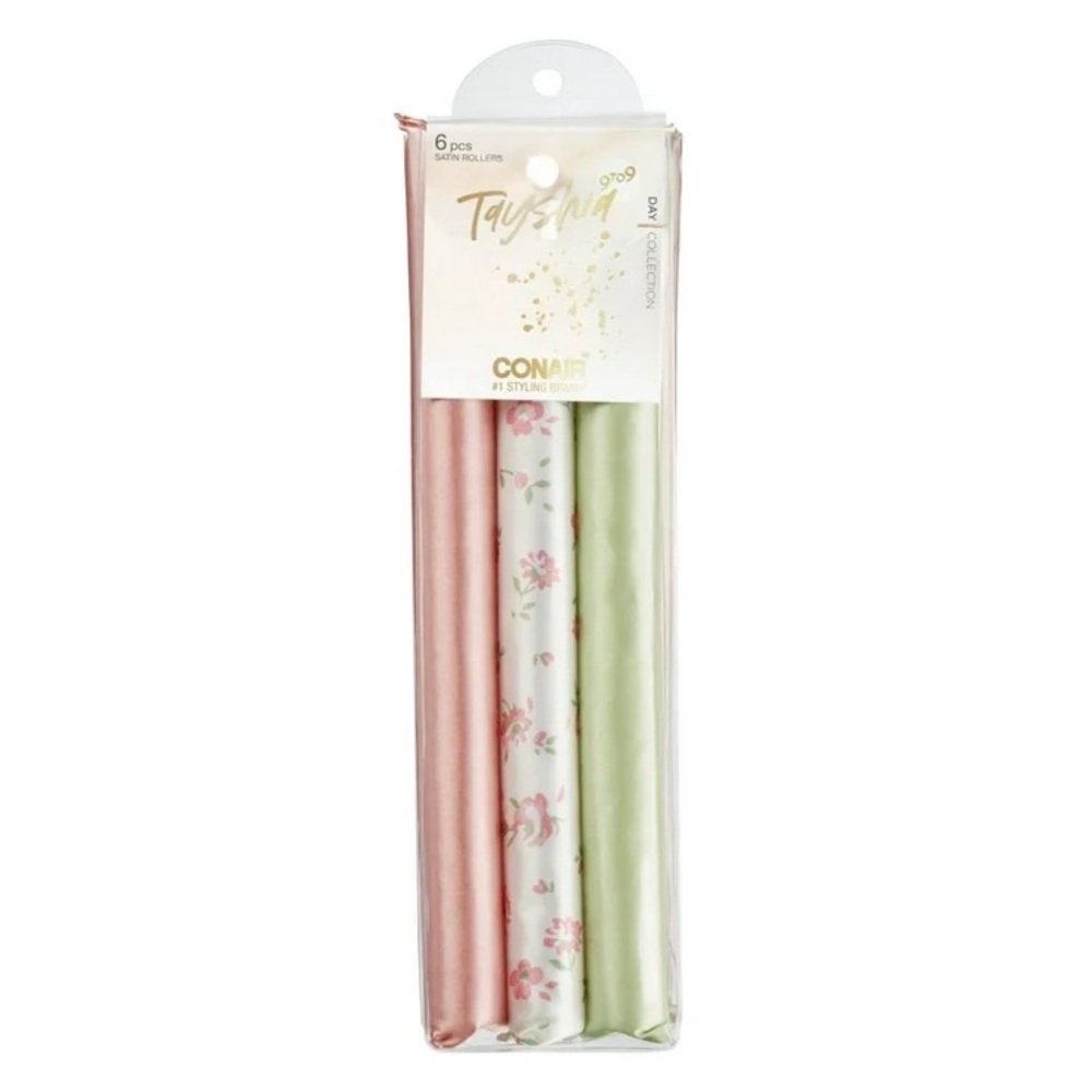Tayshia by Conair Satin Rollers, Extra Long, Multicolor, 6 Count